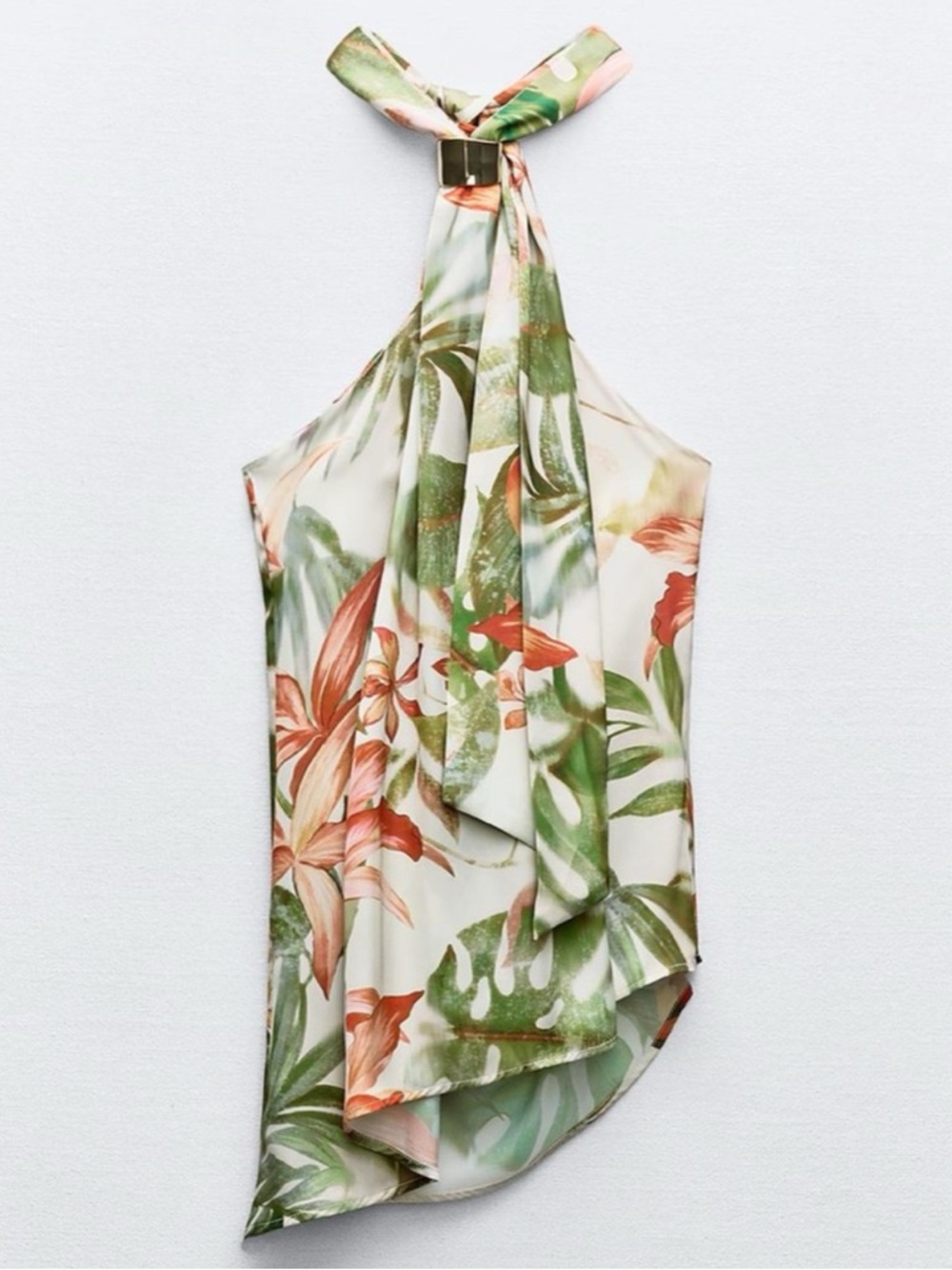 Zara Tropical Halter Top